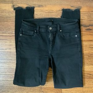 Joe’s Jeans black skinny ankle uneven raw hem 27